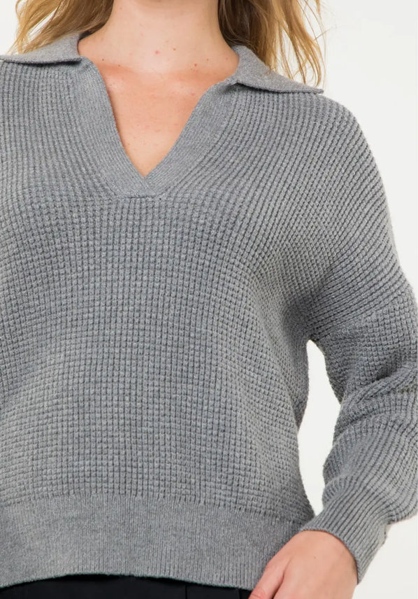 Collard Knit Sweater