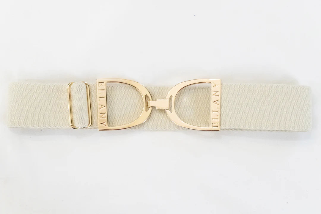 Ellany Buttercream Gold Stirrup Belt - 1.5