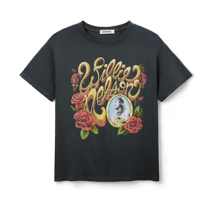 Willie Nelson Rose Frame Boyfriend Tee