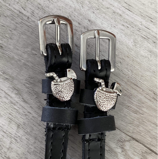 Cocktail Silver Crystal Spur Straps
